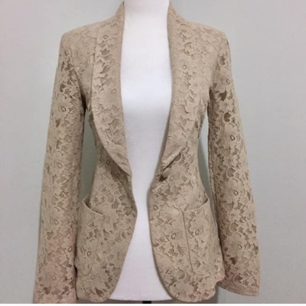 Guess Tan Lace Women's Blazer